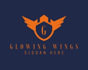 Crest Shield Wings logo design