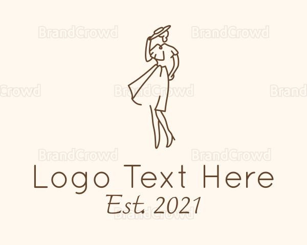 Woman Classic Dress Logo