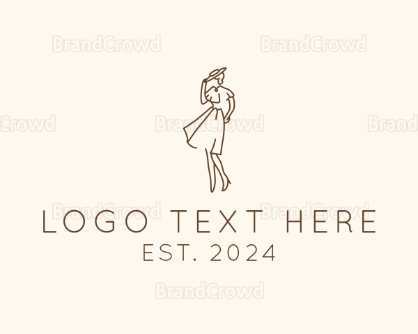 Classic Woman Fashionista Dress Logo