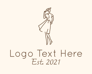 Minimalist - Woman Classic Dress logo design