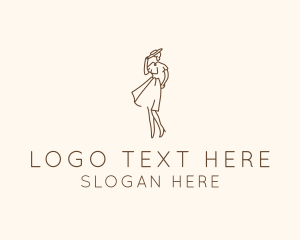 Classic Woman Fashionista Dress Logo