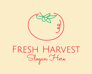 Veggie - Fresh Red Tomato logo design