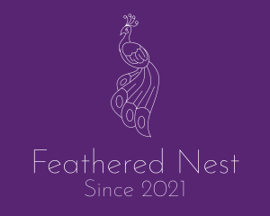 Feathers - Peacock Bird Tail logo design