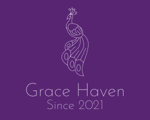 Graceful Bird Tail logo design