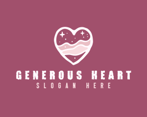 Heart Cake Pastry  logo design