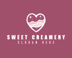 Heart Cake Pastry  logo design