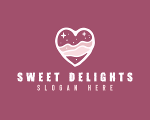 Cake - Heart Cake Pastry logo design