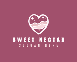 Heart Cake Pastry  logo design