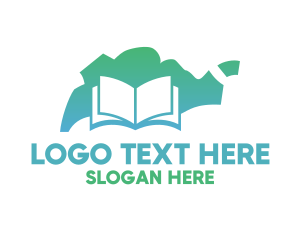 Library - Green Singapore Book logo design