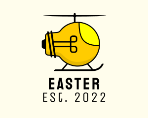Pilot - Light Bulb Helicopter logo design