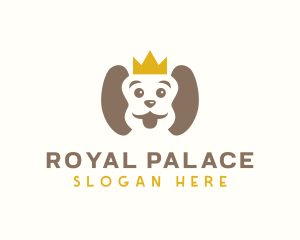 Cute Puppy Crown logo design