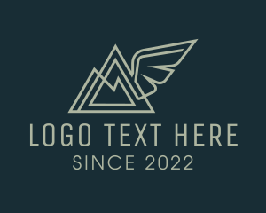 Outdoors - Mountain Peak Wings logo design