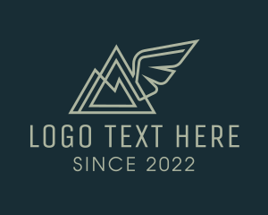 Alps - Mountain Peak Wings logo design
