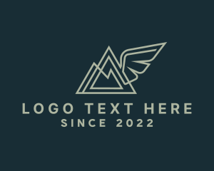 Adventure - Mountain Peak Wings logo design