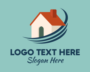 Storm - House Swoosh Residential Property logo design
