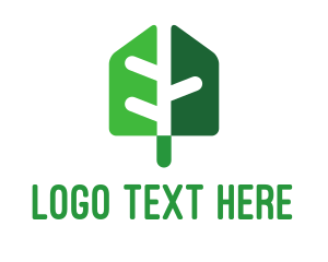 Green Leaf - Green Shade Shovel Leaf logo design