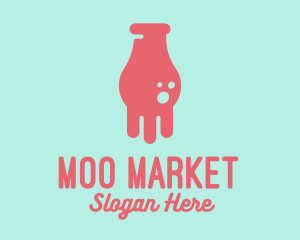 Cow Milk Bottle logo design