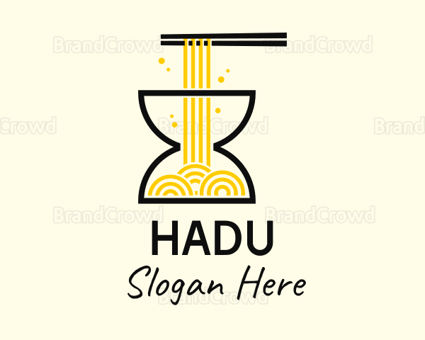 Hourglass Noodle Ramen Logo