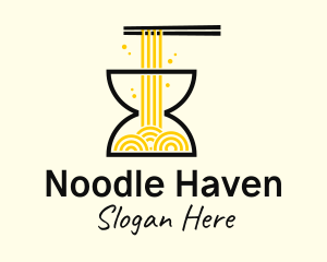 Noodle - Hourglass Noodle Ramen logo design
