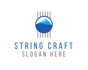 String - Outdoor Lake Mountain logo design