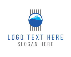 String - Outdoor Lake Mountain logo design