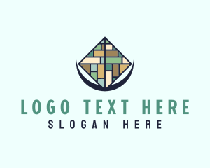Wood - Floor Tiles Contractor logo design
