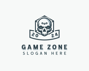 Skull Hunter Gamer logo design