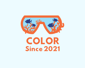 Pet Shop - Snorkeling Mask Aquarium logo design
