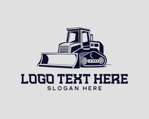 Heavy Machinery - Bulldozer Loader Machinery logo design