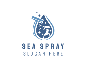 Cleaning Spray Bottle Vacuum logo design