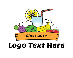 Fruit Shop - Tropical Fruit Juice logo design