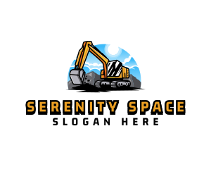 Excavator Machinery Excavation Logo