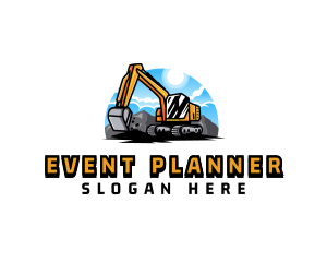 Heavy Equipment - Excavator Machinery Excavation logo design
