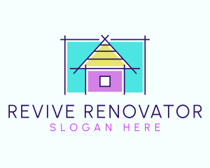 Renovator - House Builder Construction logo design