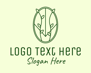 Vines - Green Organic Massage logo design