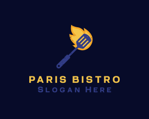 Fire Spatula Restaurant logo design