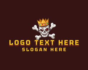 Clan - Gaming Crown Skull logo design