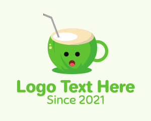 Fruit Tea - Coconut Cup Juice logo design