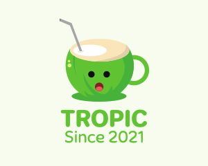 Coconut Cup Juice  logo design