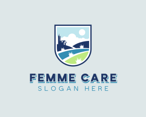 Lawn Care Landscaper logo design