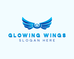 Halo Wings Angel logo design