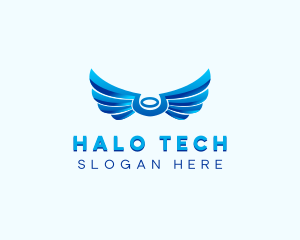 Halo Wings Angel logo design