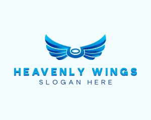 Halo Wings Angel logo design