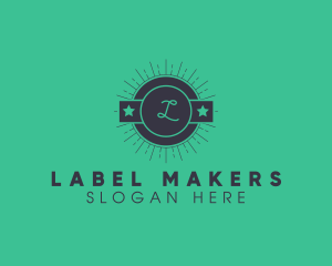 Label - Hipster Sun Rays Boutique logo design