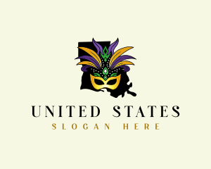 Louisiana Festival Mask logo design