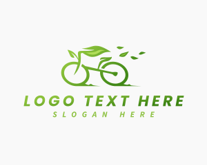 Wheels - Eco Bike Leaf logo design