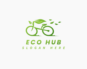 Eco Bike Leaf logo design