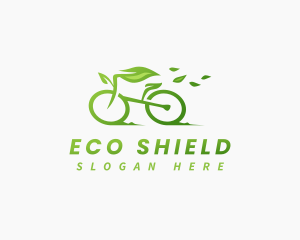 Eco Bike Leaf logo design