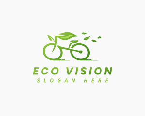 Eco Bike Leaf logo design