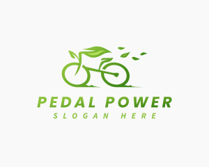 Eco Bike Leaf logo design